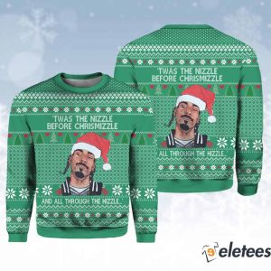 Snoop Dogg Twas The Nizzle Before Chrismizzle Ugly Sweater 1