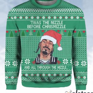 Snoop Dogg Twas The Nizzle Before Chrismizzle Ugly Sweater
