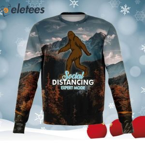Social Distance Expert 3D Knitted Ugly Christmas Sweater
