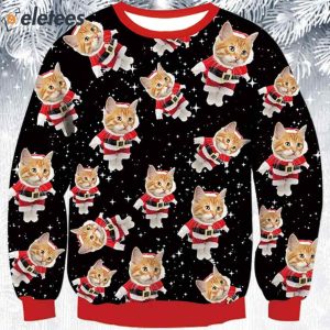 Space Cat Ugly Christmas Sweater