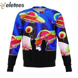 Space Gazer Knitted Ugly Christmas Sweater1