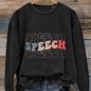 Speech Casual Print Sweatshirt