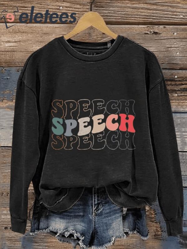 Speech Casual Print Sweatshirt