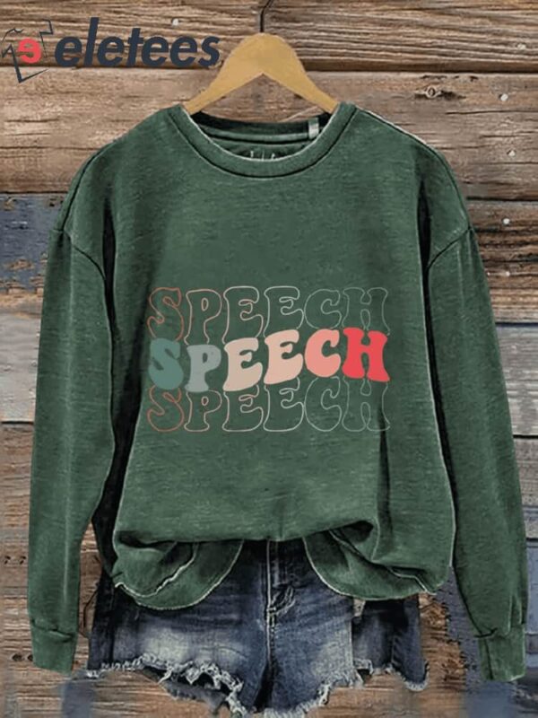 Speech Casual Print Sweatshirt