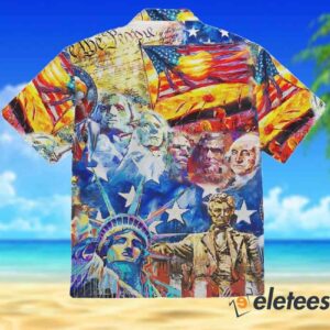Statue Of Liberty And US President Hawaiian Shirt 2