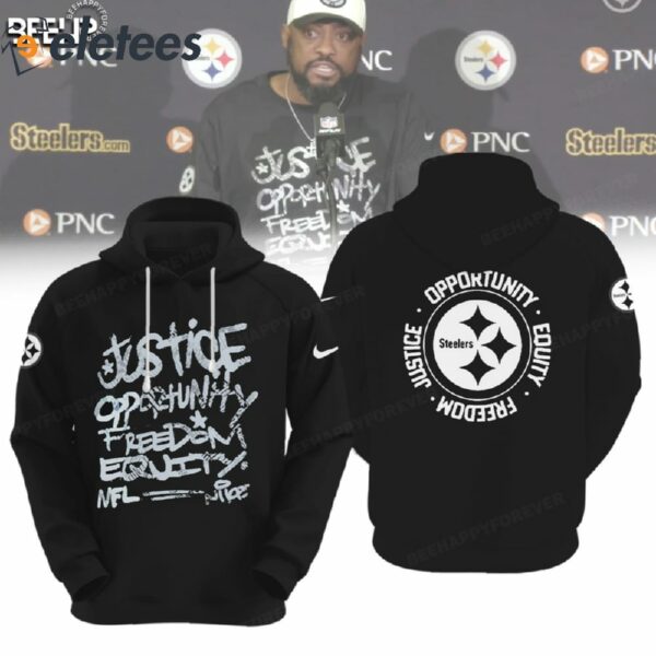Steelers Justice Opportunity Equity Freedom Hoodie