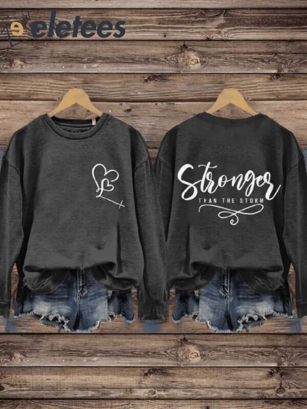 Stronger Than The Storm Art Design Print Casual Sweatshirt