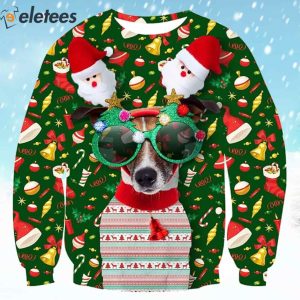 Sunglasses Dachshund Dog Ugly Christmas Sweater 2
