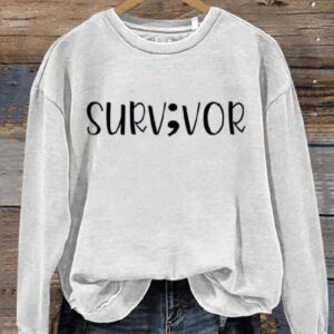 Survivor Art Print Pattern Casual Sweatshirt1