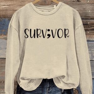 Survivor Art Print Pattern Casual Sweatshirt2