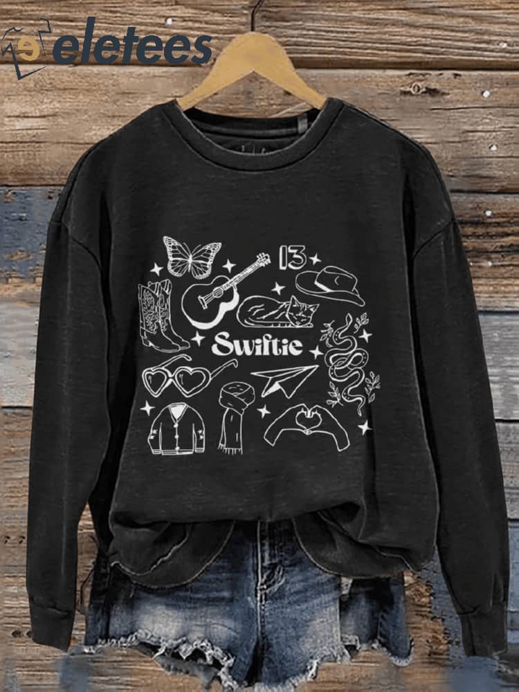 Swiftie Casual Print Sweatshirt