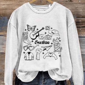 Swiftie Casual Print Sweatshirt1