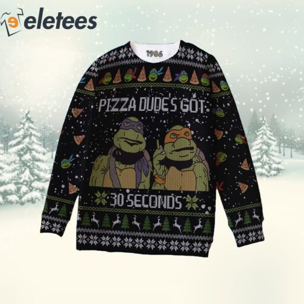 TMNT Pizza Dude’s Got 30 Seconds 3D Christmas Sweatshirt