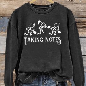Taking Notes Music Teacher Casual Sweatshirt