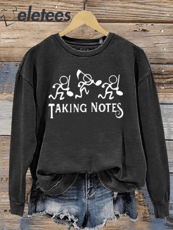 Taking Notes Music Teacher Casual Sweatshirt