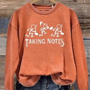 Taking Notes Music Teacher Casual Sweatshirt1