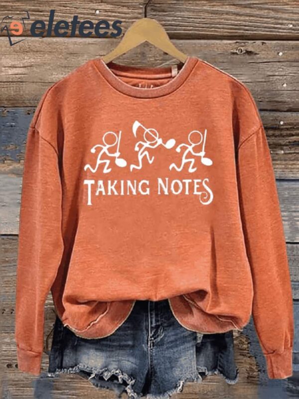 Taking Notes Music Teacher Casual Sweatshirt