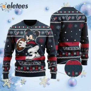 Texans Mickey Mouse Funny Knitted Ugly Christmas Sweater