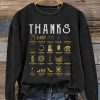 Thanks Scientists Casual Print Sweatshirt