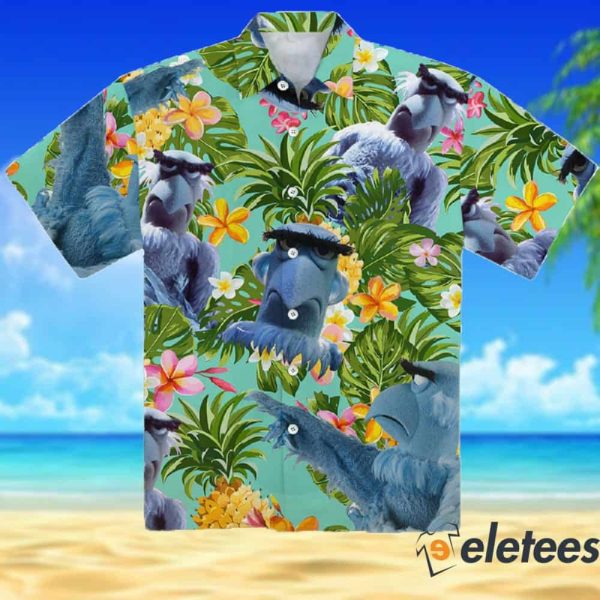 The Muppet Sam The Eagle Pineapple Tropical Hawaiian Shirt