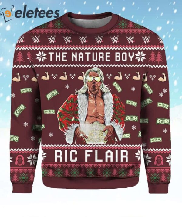 The Nature Wrestler Boy Ric Flair Ugly Christmas Sweater