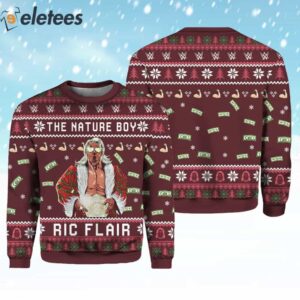 The Nature Wrestler Boy Ric Flair Ugly Christmas Sweater 3