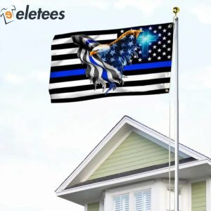 The Thin Blue Line Police Law Enforcement American Eagle Flag 3