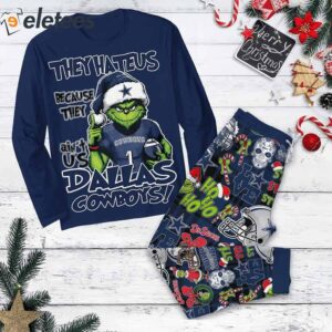 They Hate Us Because They Aint Us Cowboys Grnch Pajamas Set 1