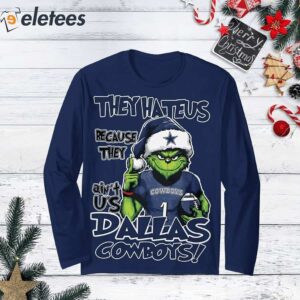 They Hate Us Because They Aint Us Cowboys Grnch Pajamas Set 2