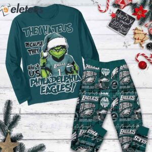 They Hate Us Because They Aint Us Eagles Grnch Pajamas Set 1