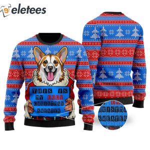 This Is My Funny Corgi Santa Claus For Dog Owners And Lovers Knitted Ugly Christmas Sweater1