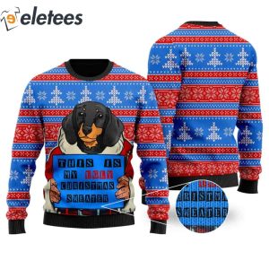 This Is My Funny Dachshund Santa Claus For Wiener Dog Owners And Lovers Knitted Ugly Christmas Sweater1