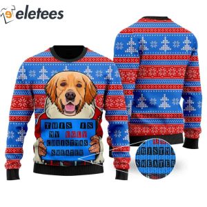 This Is My Funny Golden Retriever Santa Claus For Dog Owners And Lovers Knitted Ugly Christmas Sweater1