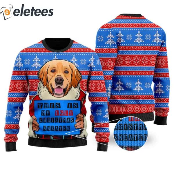 This Is My Funny Golden Retriever Santa Claus For Dog Owners And Lovers Knitted Ugly Christmas Sweater