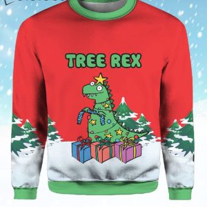 Tree Rex Light Up Ugly Christmas Sweater