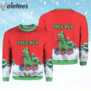 Tree Rex Light Up Ugly Christmas Sweater 3