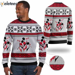 Trumpet With Music Notes For Trumpeters And Instrument Lovers Knitted Ugly Christmas Sweater1
