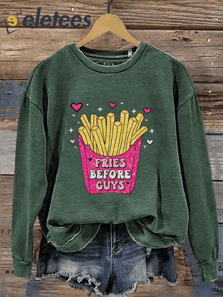 Fries Before Guys PNG instant download Retro Valentine's Day - Inspire  Uplift