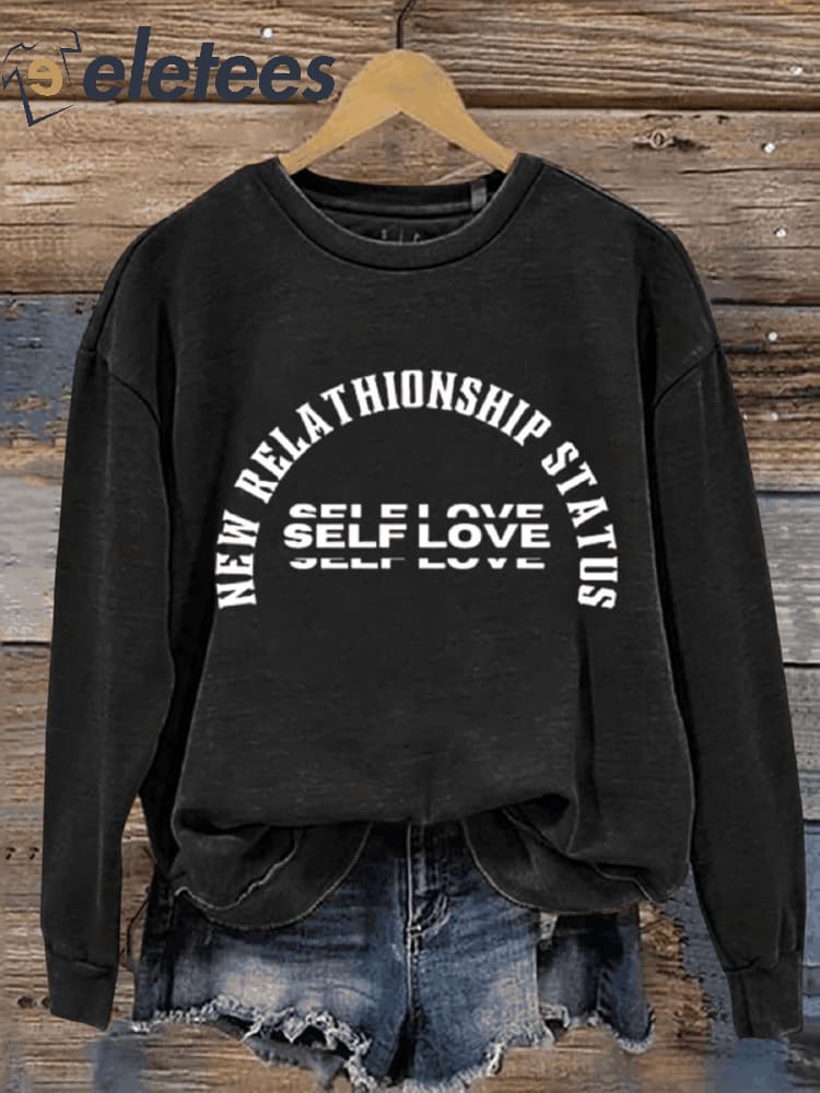 Valentine's Day Gift Self Love Art Design Print Casual Sweatshirt