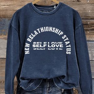 Valentines Day Gift Self Love Art Design Print Casual Sweatshirt1