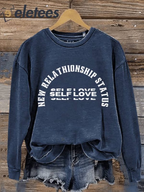 Valentine’s Day Gift Self Love Art Design Print Casual Sweatshirt