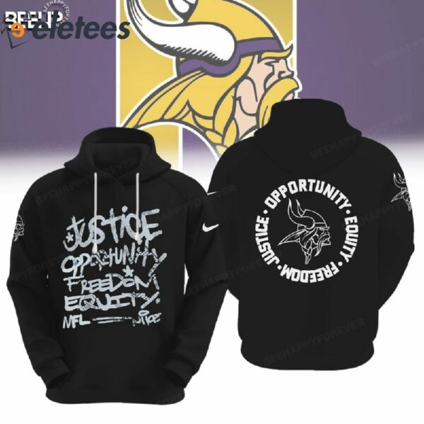 Vikings Justice Opportunity Equity Freedom Hoodie