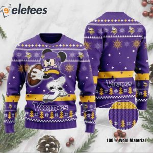 Vikings Mickey Mouse Funny Knitted Ugly Christmas Sweater1