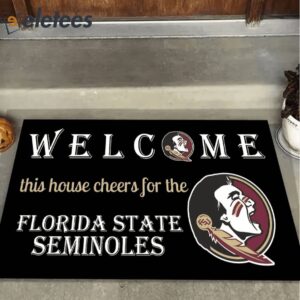 Welcome This House Cheers For The Florida State Seminoles Doormat1