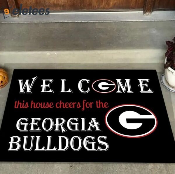 Welcome This House Cheers For The Georgia Bulldogs Doormat