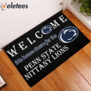 Welcome This House Cheers For The Nittany Lions Doormat 2
