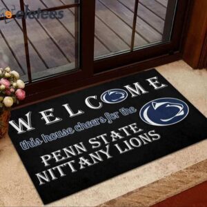 Welcome This House Cheers For The Nittany Lions Doormat 3