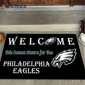 Welcome This House Cheers For The Philadelphia Eagles Doormat1