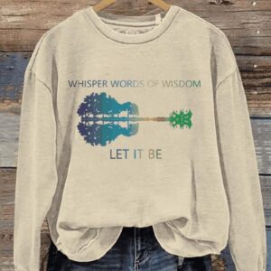 Whisper Words Of Wisdom Let It Be Guitar Lake Shadow Art Print Pattern Casual Sweatshirt2