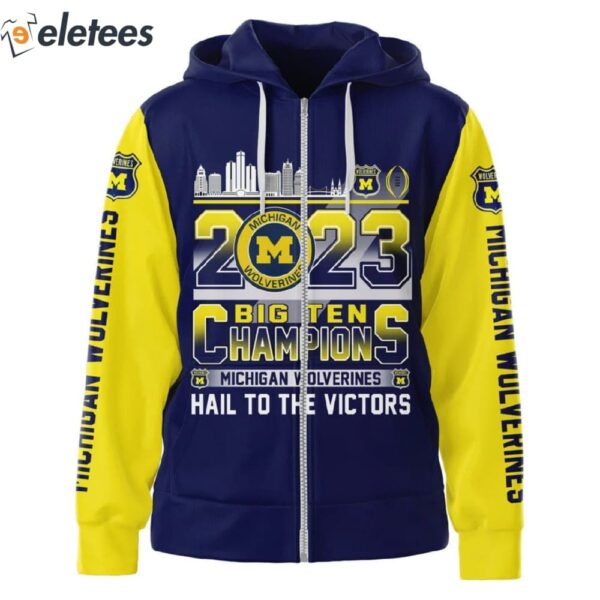 Wolverines 2023 Big Ten Champions Hail To The Victors 3D Hoodie